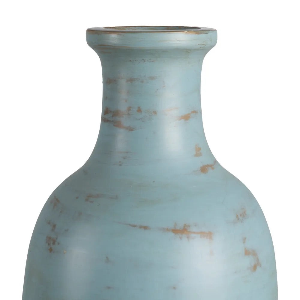 Jarrón Turquesa Terracota - #pino_y_jacaranda#