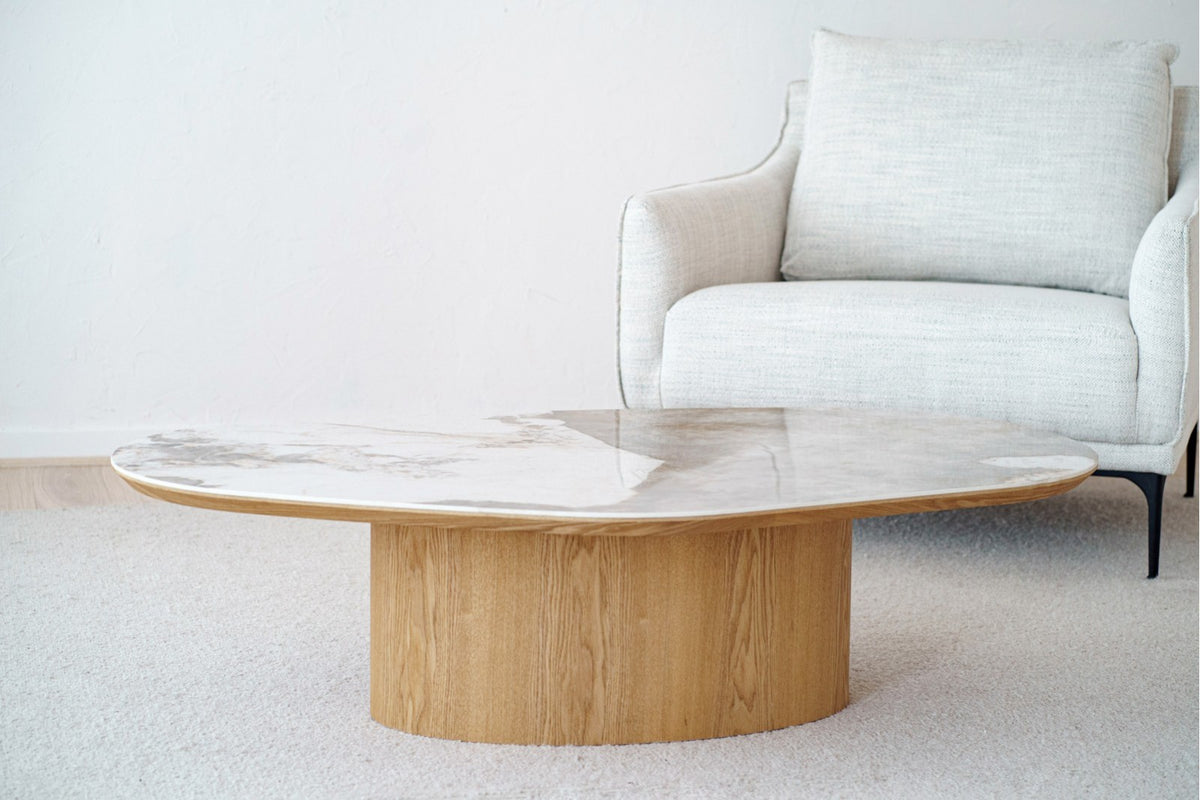 Mesa de Centro Óvalo Terra - #pino_y_jacaranda#