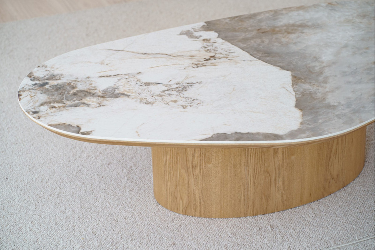 Mesa de Centro Óvalo Terra - #pino_y_jacaranda#