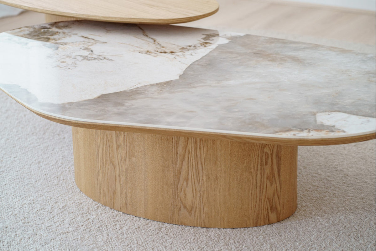 Mesa de Centro Óvalo Terra - #pino_y_jacaranda#