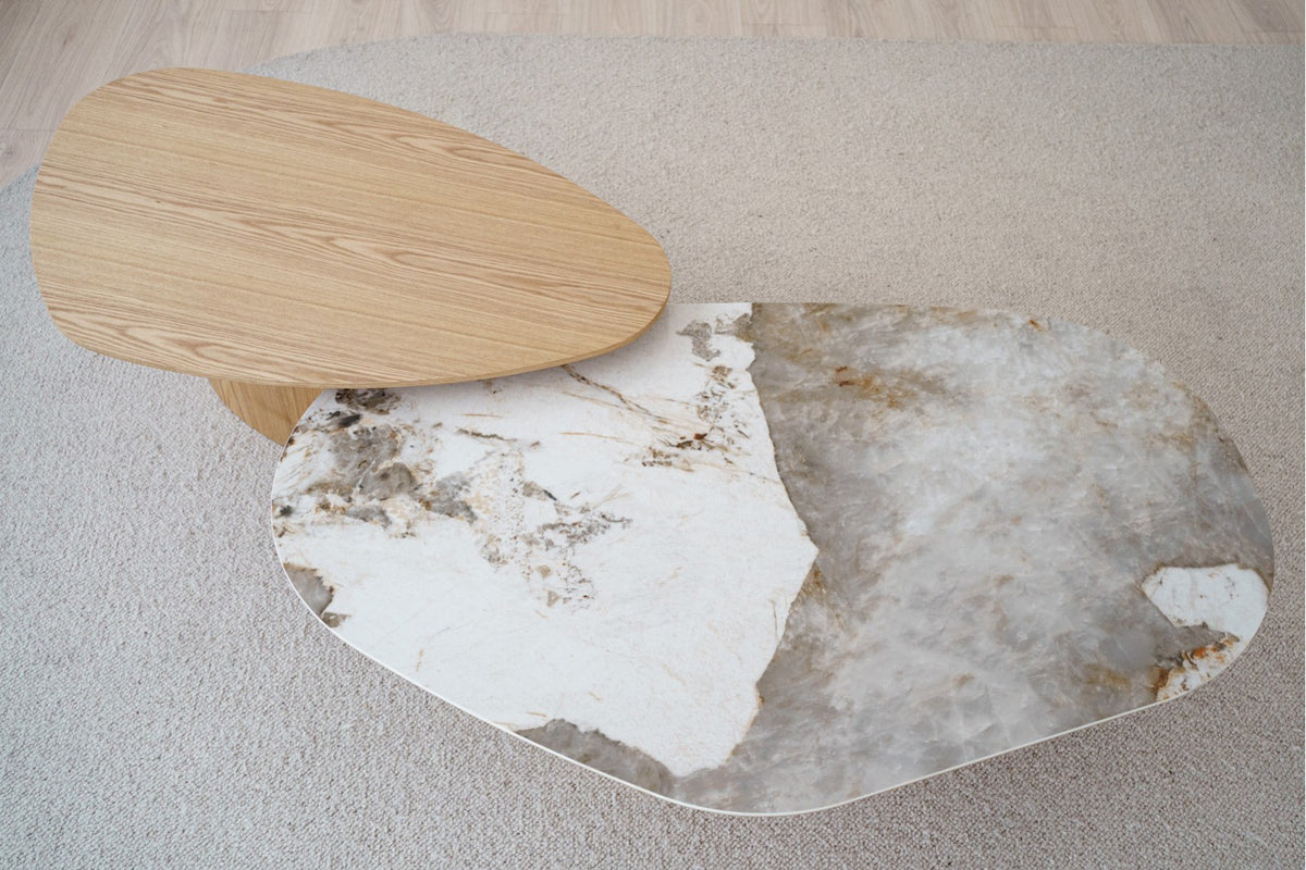 Mesa de Centro Óvalo Terra - #pino_y_jacaranda#
