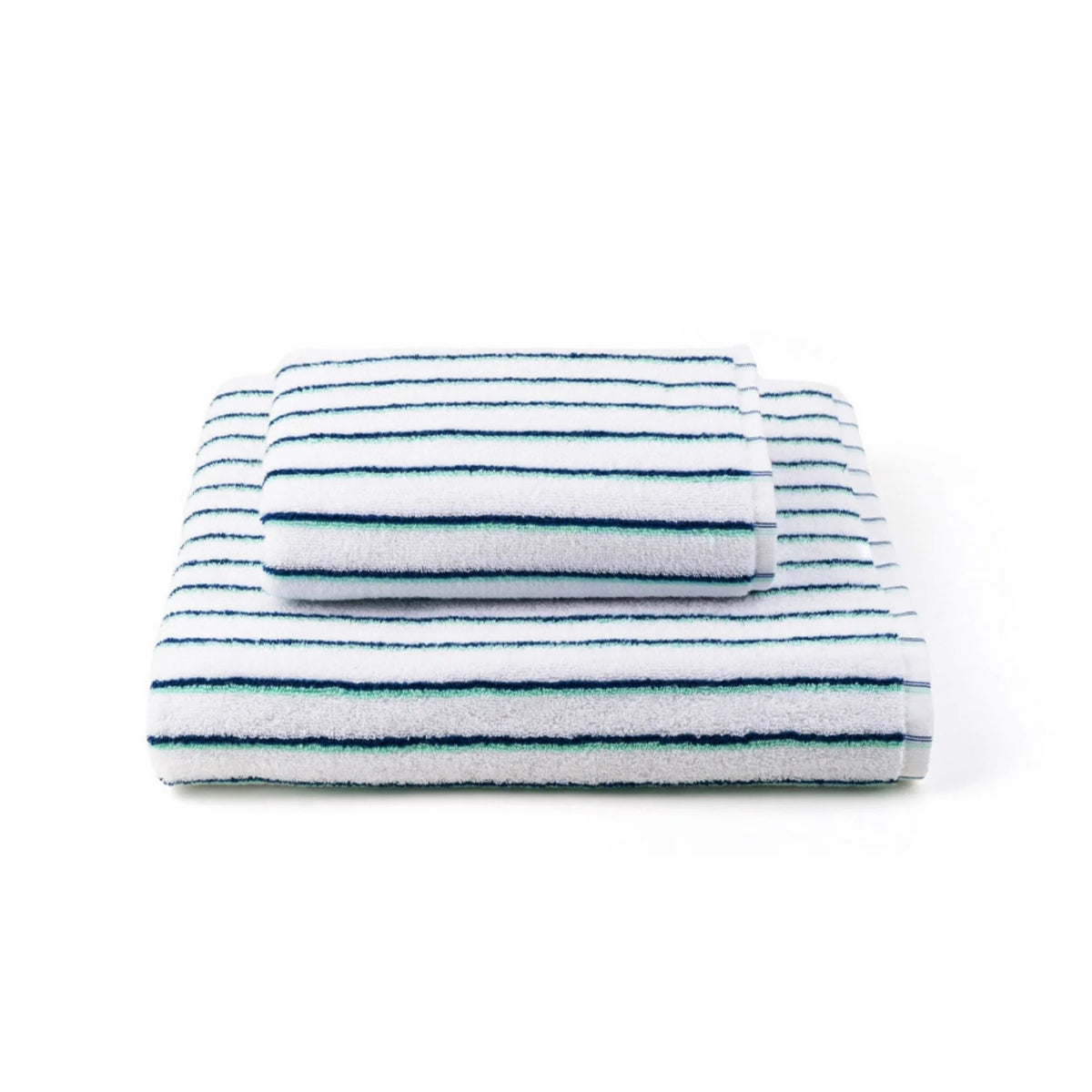 Juegos de Toallas Azul con Verde Lima - #pino_y_jacaranda#