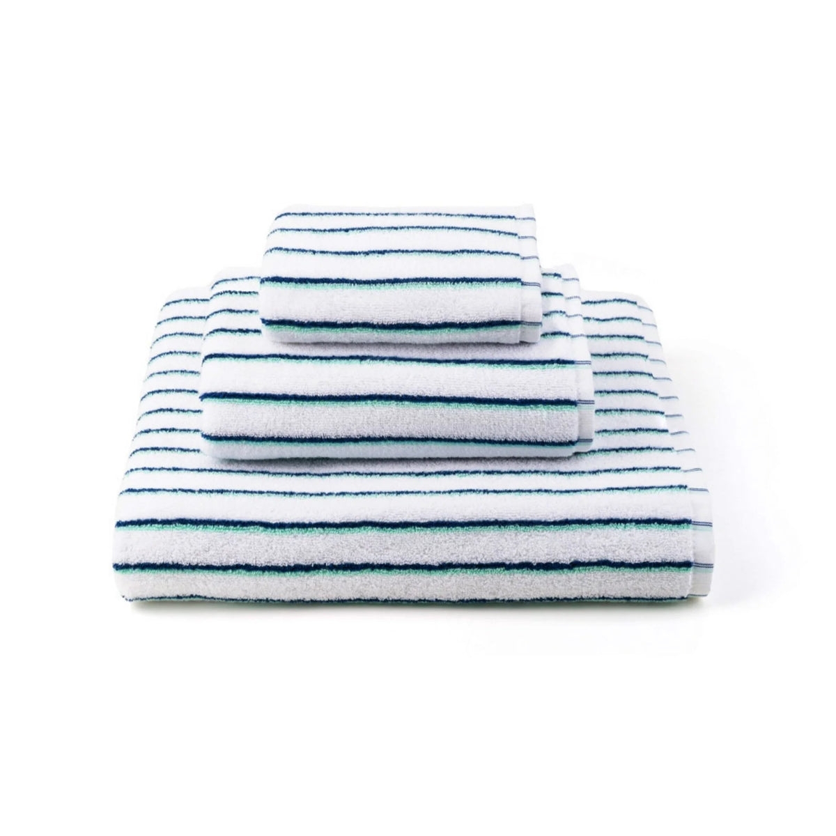 Juegos de Toallas Azul con Verde Lima - #pino_y_jacaranda#