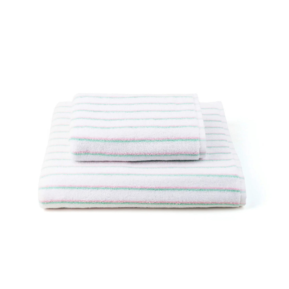 Juegos de Toallas Rosa con Verde Lima - #pino_y_jacaranda#