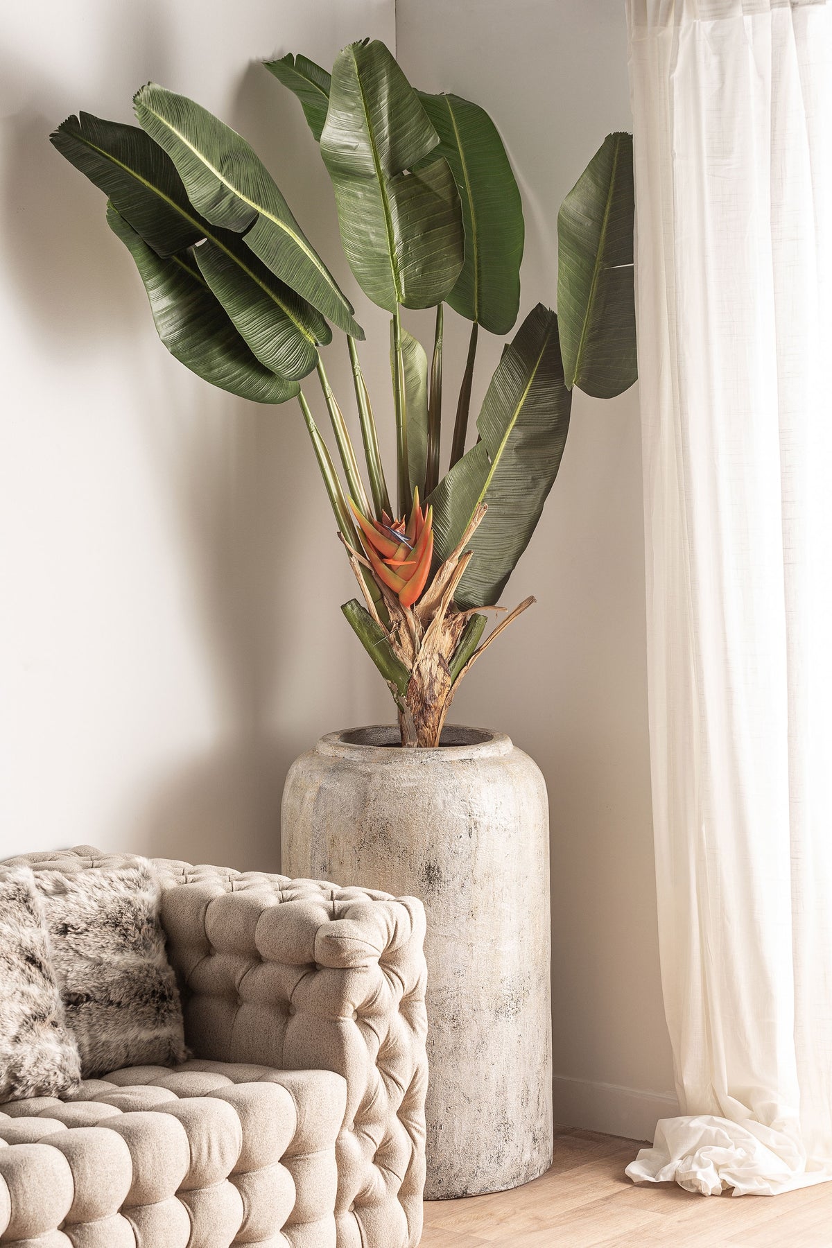 Planta artificial de hoja grande Spili 190 cm