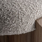 Reposapiés de olmo y poliéster Porquerolles beige
