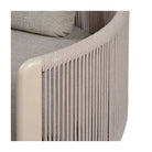Sofá curvo de exterior de aluminio, cuerda y madera Potes