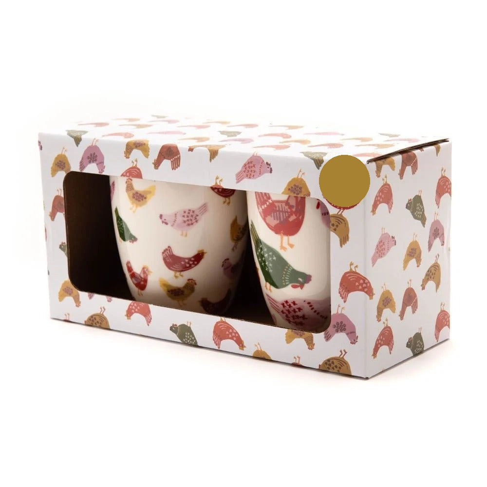 Set de 2 Tazas Gallinero en caja