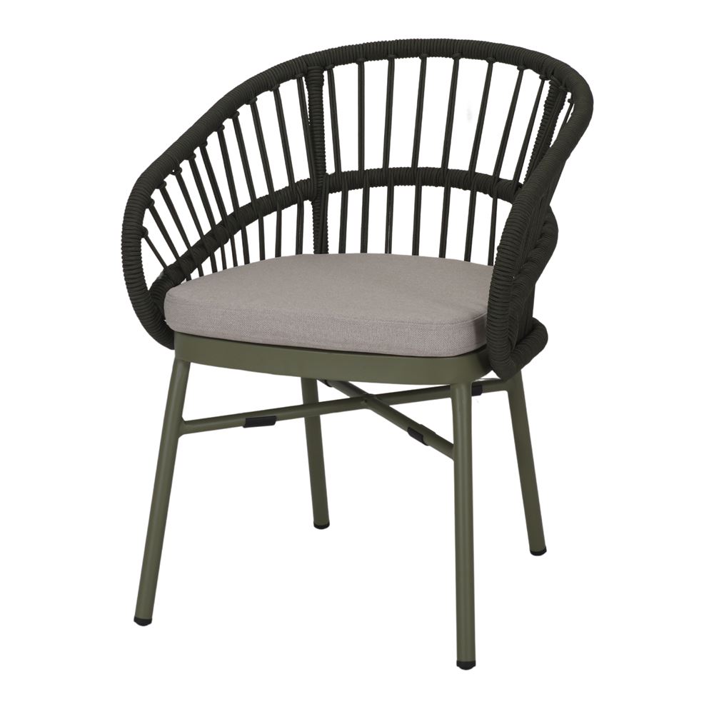 Set de 2 sillas de exterior de cuerda Nihal