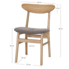 Set de 2 sillas de madera de olmo Martin