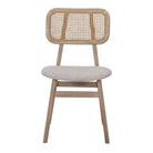 Set de 2 sillas de olmo con asiento tapizados Gomeisa