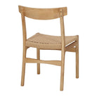 Set de 2 sillas de olmo con asiento trenzado Alina