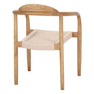 Set de 2 sillas de olmo con brazos y asiento de cuerda Elias
