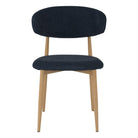 Set de 2 sillas tapizadas con patas efecto roble Caleb