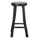 Set de 2 taburetes altos de madera tropical Saverio negro
