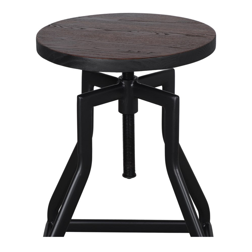 Set de 2 taburetes altos regulables de metal Gilbert