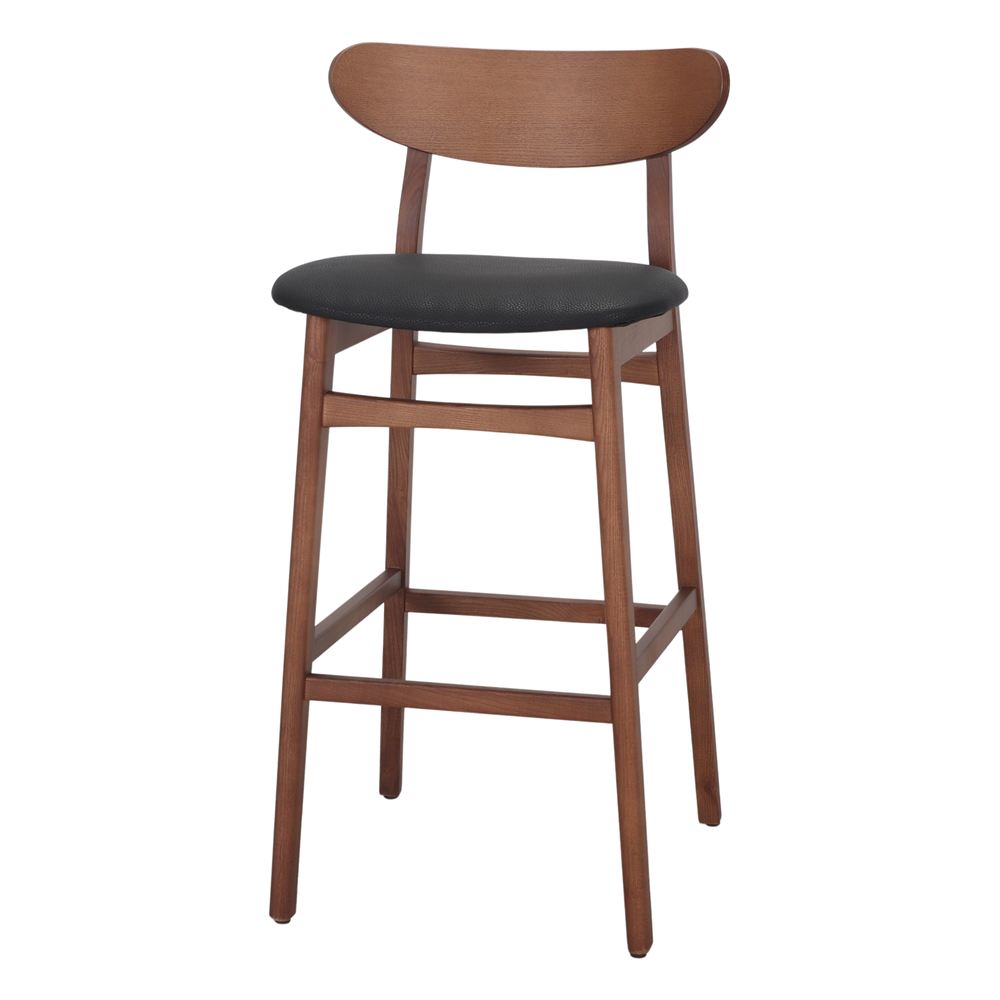 Set de 2 taburetes altos tapizados de fresno Orsola