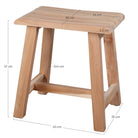 Set de 2 taburetes bajos de madera tropical Edgardo