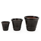 Set de 3 maceteros de gres Lumio
