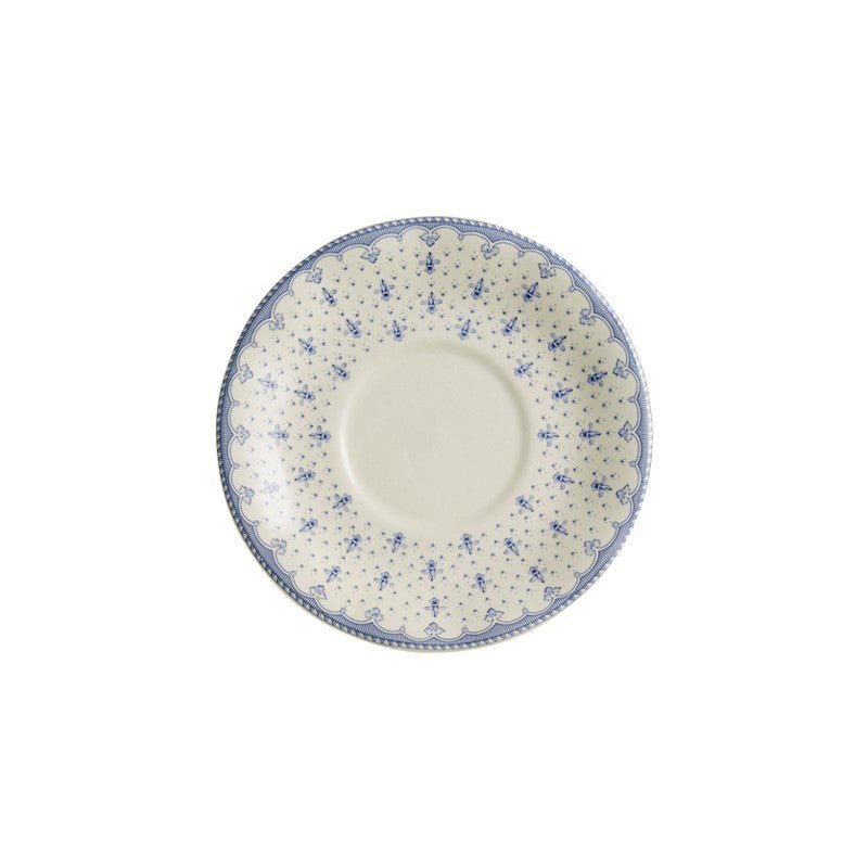 Set de 6 Tazas de Desayuno con Platillos La Cartuja Colección Flor de Lis Azul - #pino_y_jacaranda#