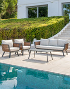 Set de Sofá, Sillones y Mesa de Exterior Zafra