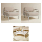 Set lounge Maximo con 2 sillones y mesa de centro Nardi