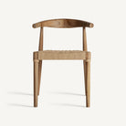 Silla apilable de teca y cuerda Benicàssim