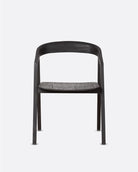 Silla con reposabrazos de teca cepillada Arc