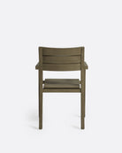 Silla de exterior apilable de teca envejecida Genesis