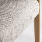 Silla de fresno claro y tapizado beige Navarrés