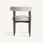 Silla de fresno negro y tapizado gris Penàguila