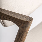 Silla de lino beige y fresno Murla