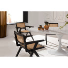 Silla de madera y ratán Savigliano
