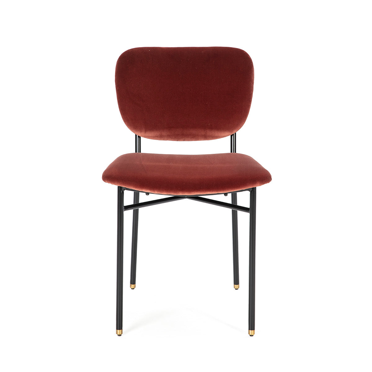 Silla de metal y terciopelo Piran
