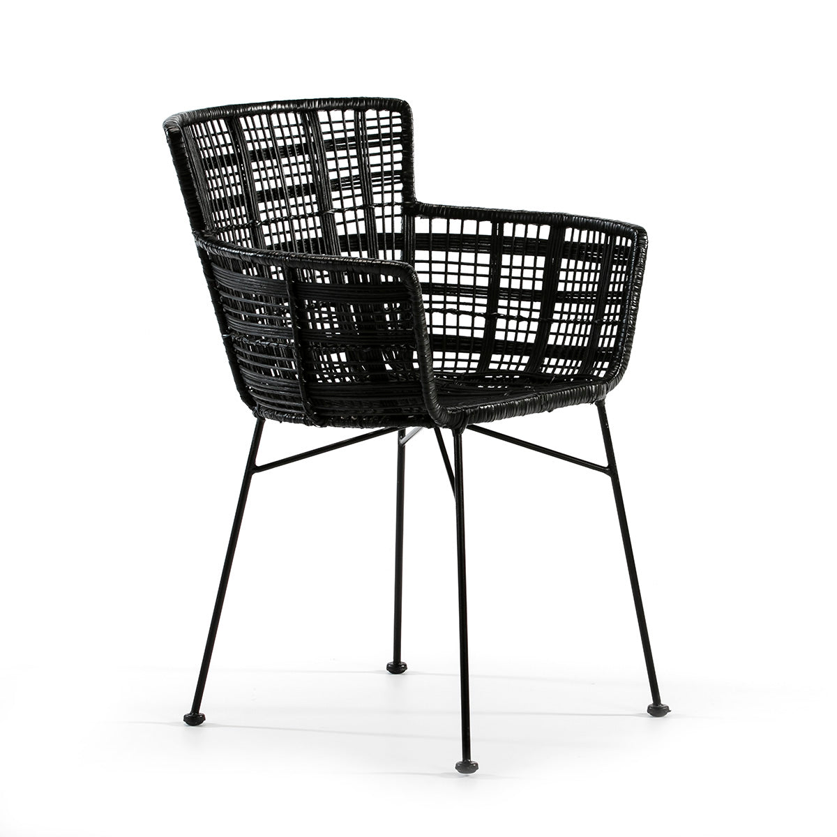 Silla de mimbre y metal Cacém