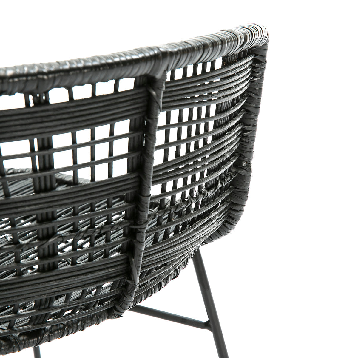 Silla de mimbre y metal Cacém