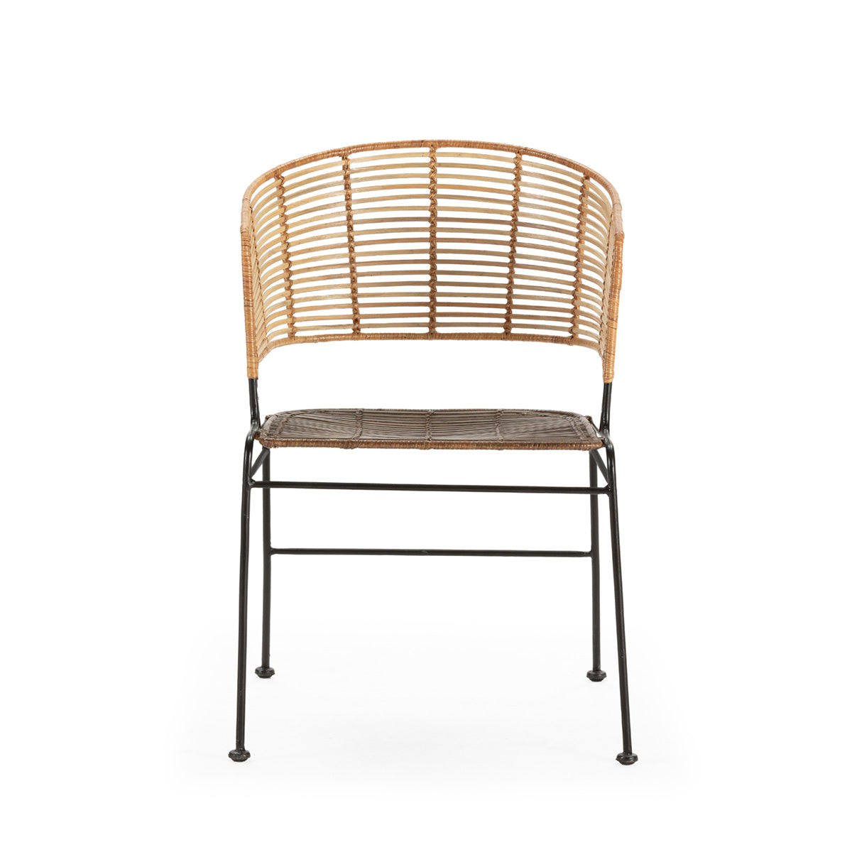 Silla de mimbre y metal Kamateron