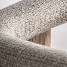 Silla de roble blanco y tapizado marrón Espalmador