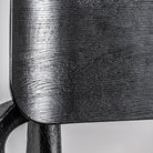 Silla de roble negro y fibra natural Bolbaite