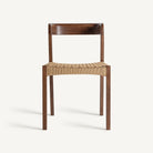 Silla de roble y fibra natural Tagomago