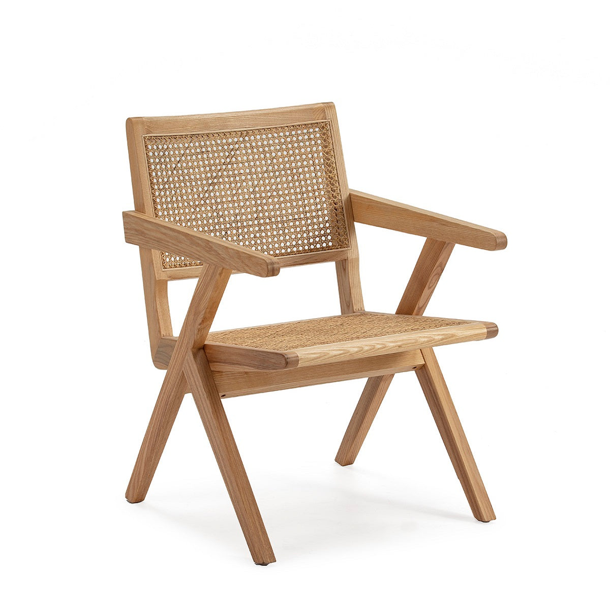 Silla de roble y ratán Massafra