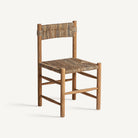 Silla de teca y fibra natural Xaló