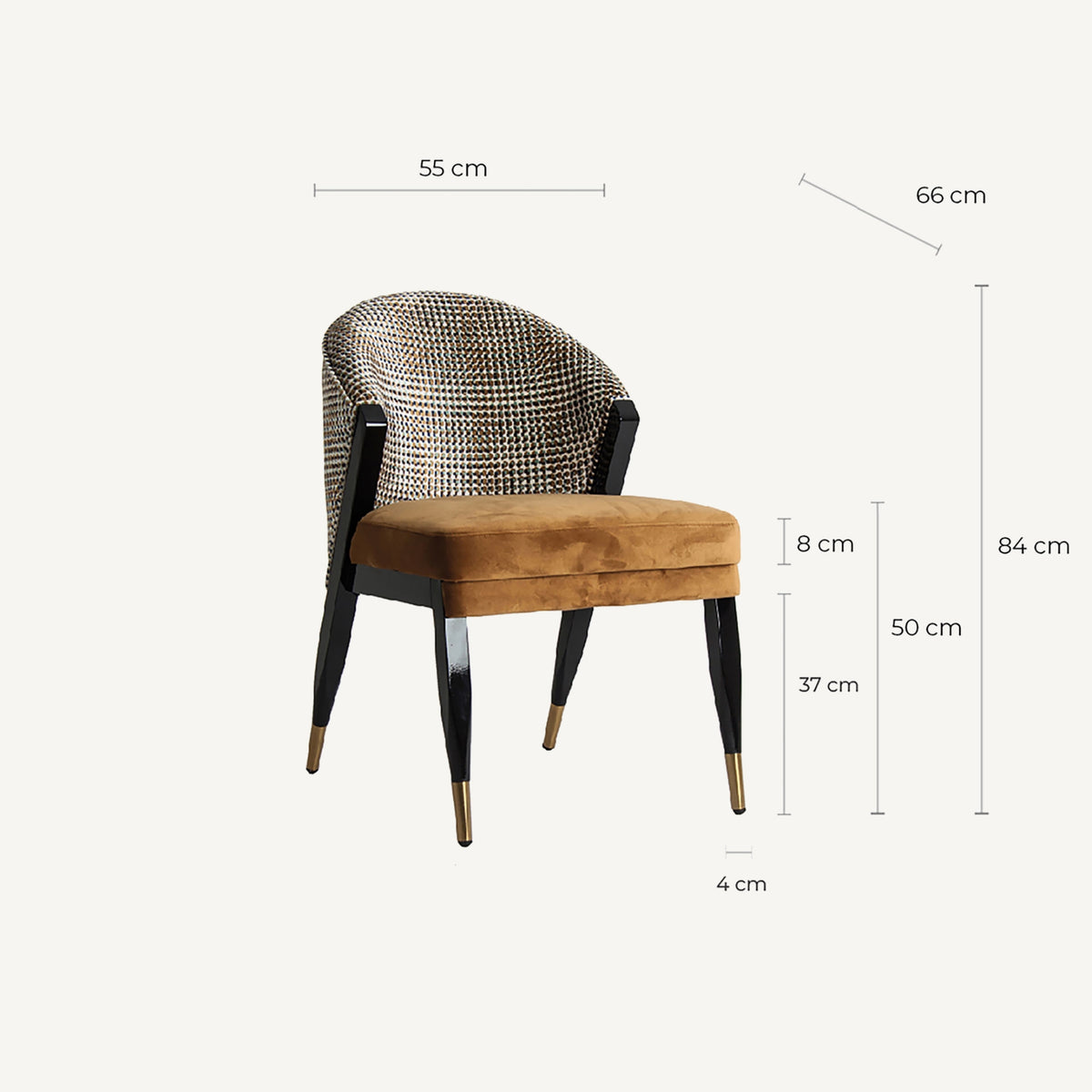 Silla de terciopelo ocre Segorbe