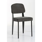 Silla gris y metal negro Barrios
