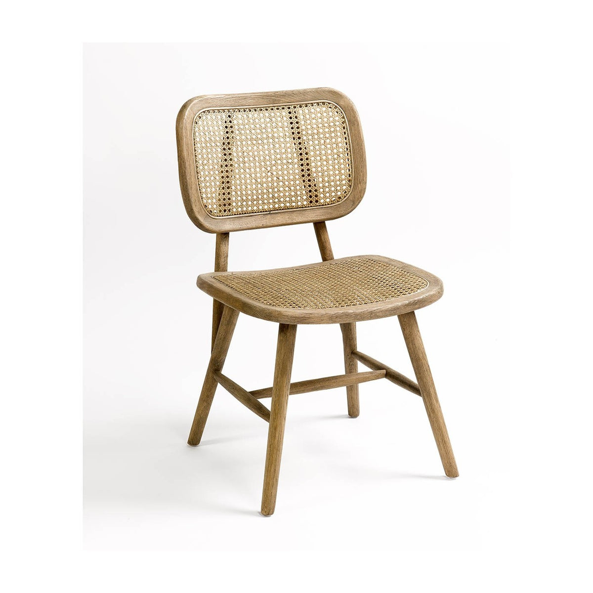 Silla de roble y rejilla natural Rodalquilar