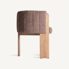 Silla tapizada de roble Vilafamés marrón