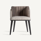 Silla tapizada gris Tirant