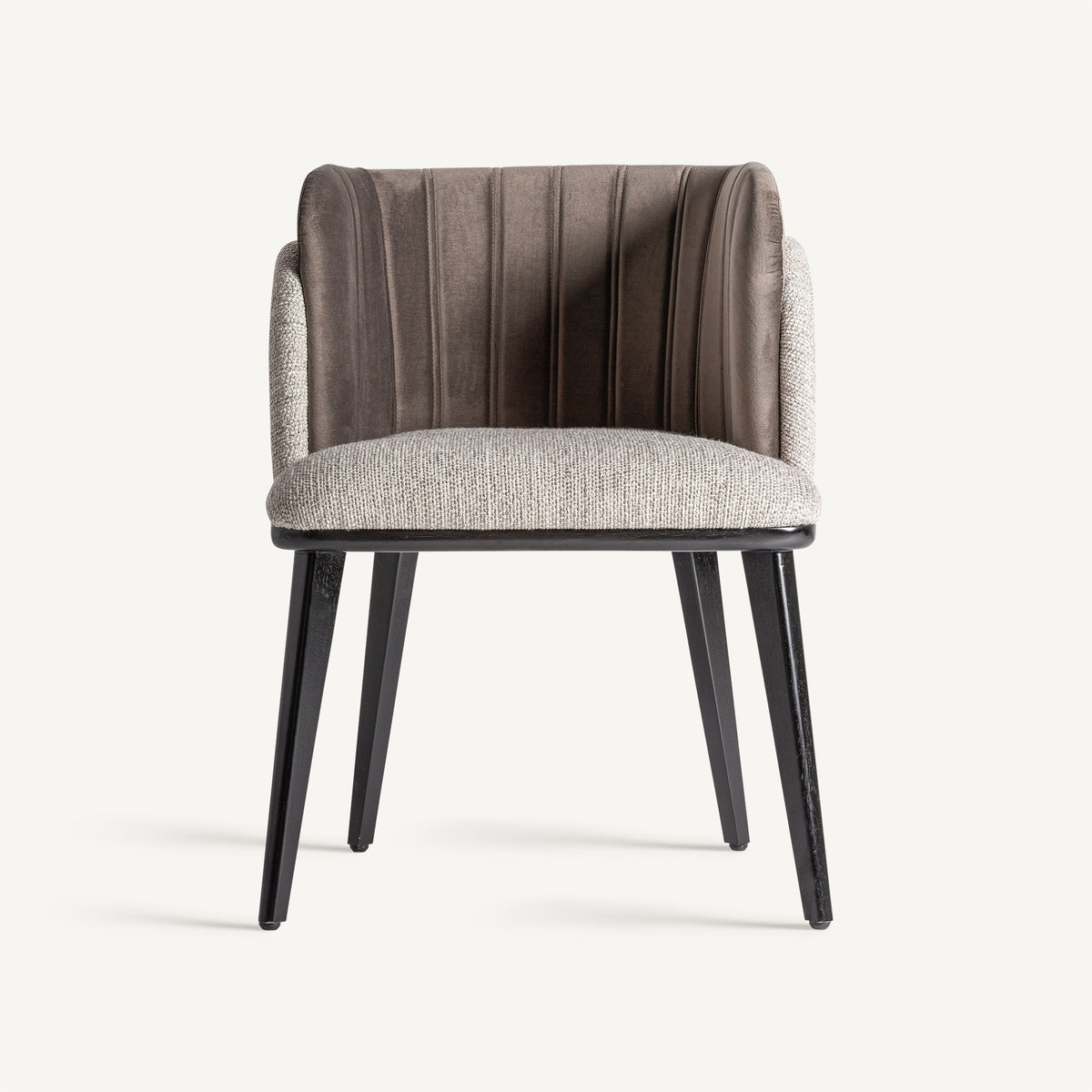 Silla tapizada gris Tirant