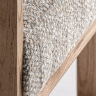 Silla tapizada gris y roble Espalmador