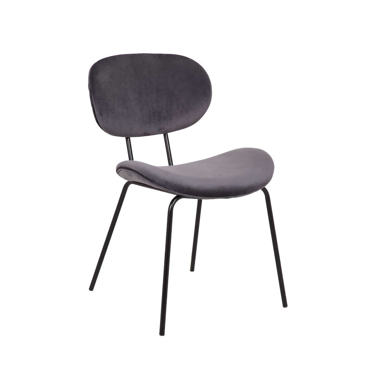 Set de 2 sillas tapizadas grises Mecina